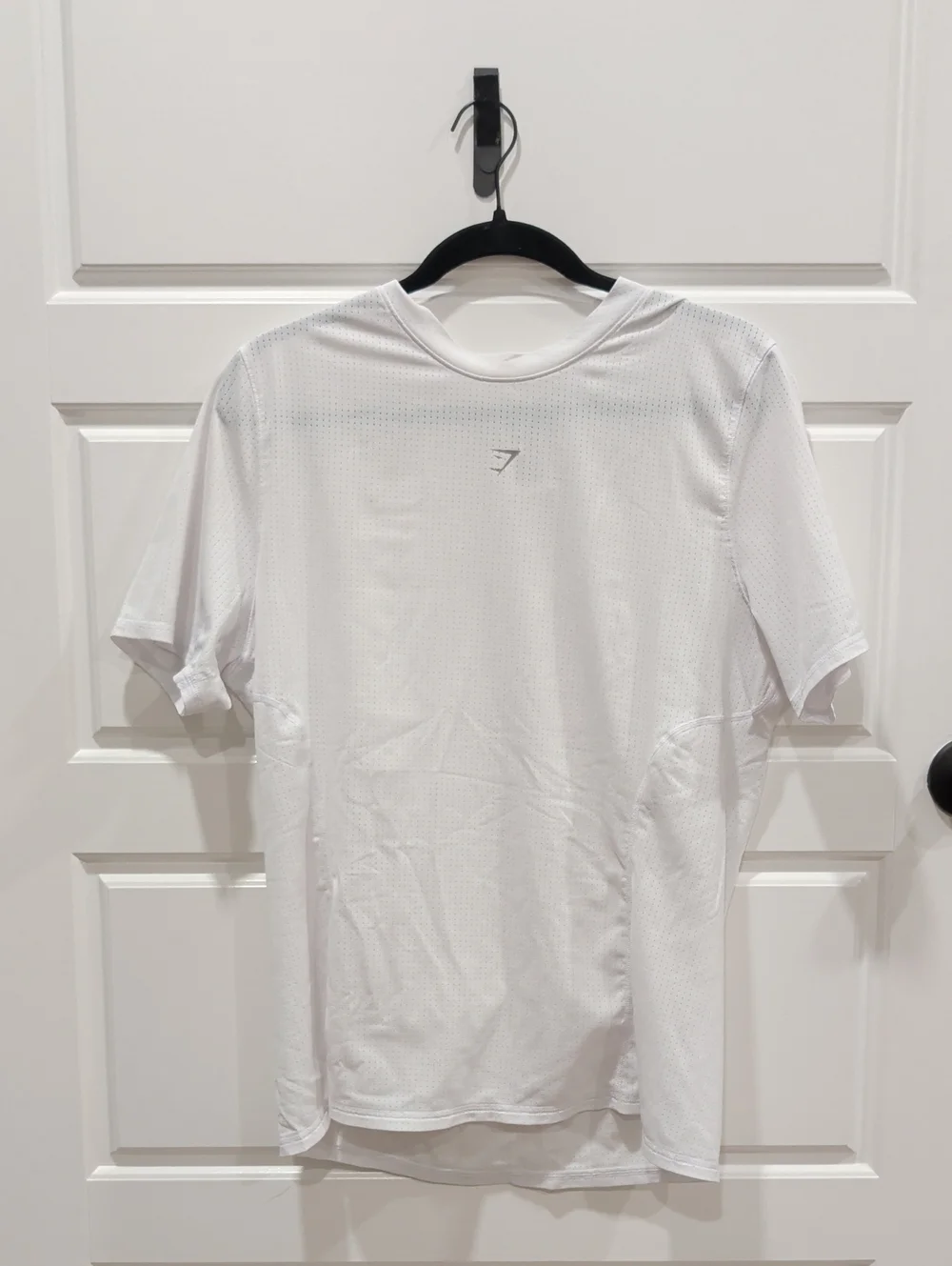 Gymshark White Short-Sleeve Running Training Tee - Medium - Men's - White